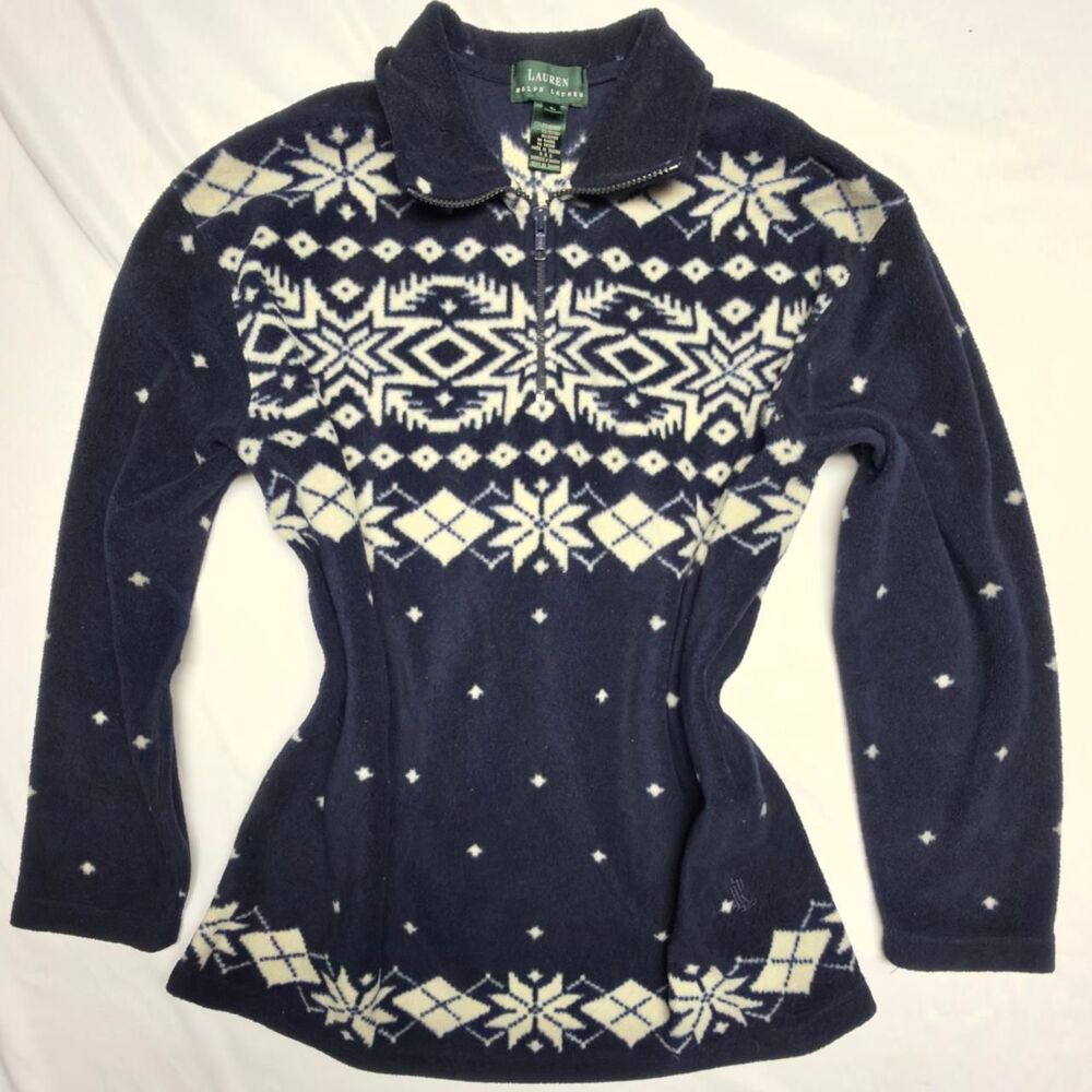 Ralph-lauren Women's Navy and White Sweatshirt